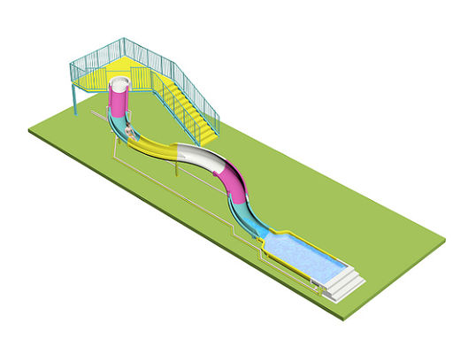 बच्चों की स्लाइड, सर्पिल स्लाइड, एक्वा पार्क फाइबरग्लास सामग्री के लिए पानी की स्लाइड