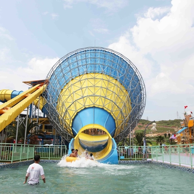 गुणवत्ता  Water Park Equipment Adult Large Water Slide 4 Persons Riding कारखाना