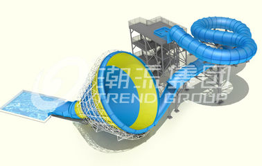 Indoor / Outdoor Commercial Fiberglass Water Slides Park Of Medium Tornado Water Ride