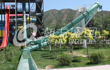 One Rider Fiberglass Water Slides , Outdoor Fiber Glass Body Slide / Aqua loop for Water Park