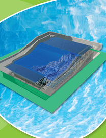 Novelty Flowrider Water Ride , Two Surfers Surf Skateboard For Water Park / Customized