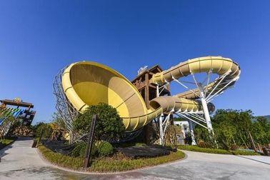 Adult Fiberglass Water Slides 16m Height 4 Persons / Time 42*60m Floor Space for Water Park