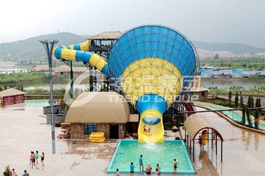 Super Tornado Fiberglass Water Slides 14.6m Platform Height for Themed Adults