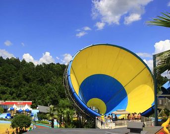 FRP Aqua Water Theme Parks For Adult / Customized Tornado Slide 16m Platform Height