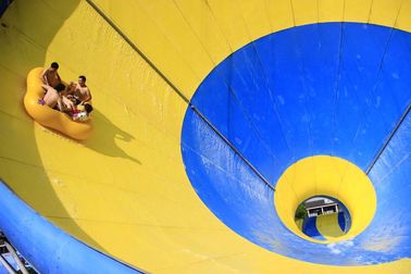 Aqua Park Equipment , Colorful Fiberglass Water Slide for Giant Aqua Park / customized Water park Slide