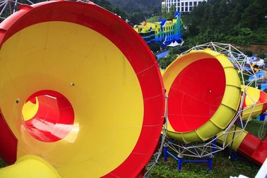 Exciting Aqua Park Equipment Fiberglass Water Slide For Aqua Parks