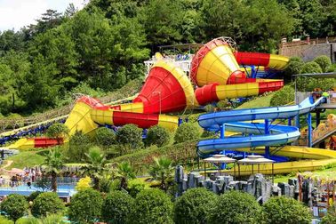 Exciting Aqua Park Equipment Fiberglass Water Slide For Aqua Parks