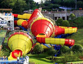 Exciting Aqua Park Equipment Fiberglass Water Slide For Aqua Parks