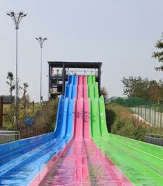 Adult Water Plastic Fiberglass Water Slide 120 m³ / h for Adventure Water Parks