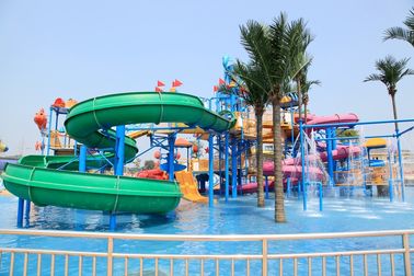 Commercial Medium Water House Aqua Playground Platform With Water Slide for Water Park