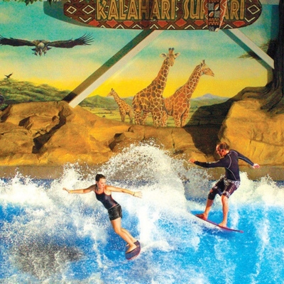 Double / Single Flowrider Water Ride Blue Colored Surfing Simulator Machine With Fiberglass Material