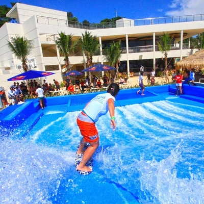 Novelty Flowrider Water Ride , Two Surfers Surf Skateboard For Water Park / Customized
