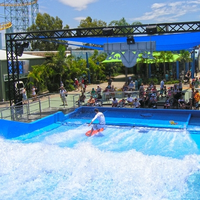 Two Surfers Flowrider Water Ride Novel Water Attractions For Relieved