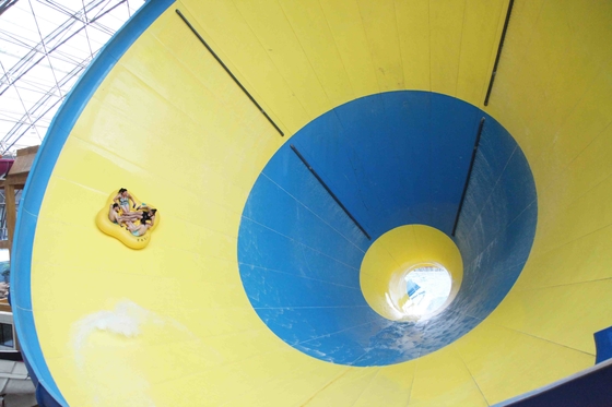 Customized Adults Fiberglass Water Park Tornado Slide 14.6m Height for Water Park