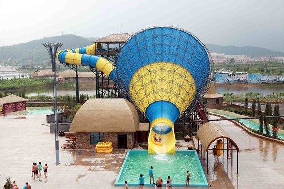 Super Tornado Fiberglass Water Slides With 14.6m Platform Height
