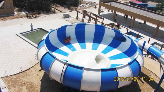 16m Space Bowl Water Slide Red / Yellow Aqua Park Construction