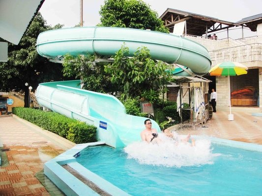Popular Custom Water Slides Dual Tracks Open Close Style FRP Body for Kids