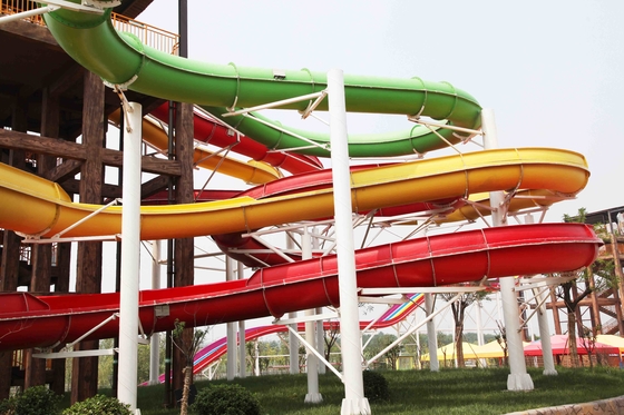 Colorful Aqua Park Equipment , Family Rafting Water Slide For Large Water Park
