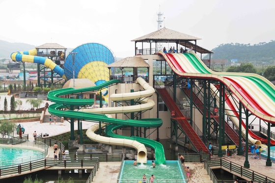 Colorful Aqua Park Equipment , Family Rafting Water Slide For Large Water Park