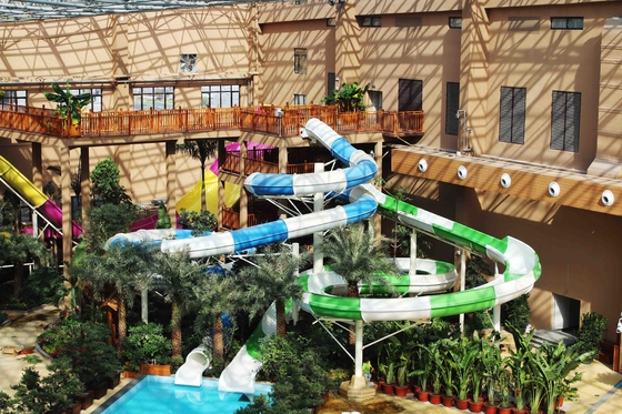 Funny Strong Visual Big Water Slides For Big Outdoor Resort Spiral Water Park