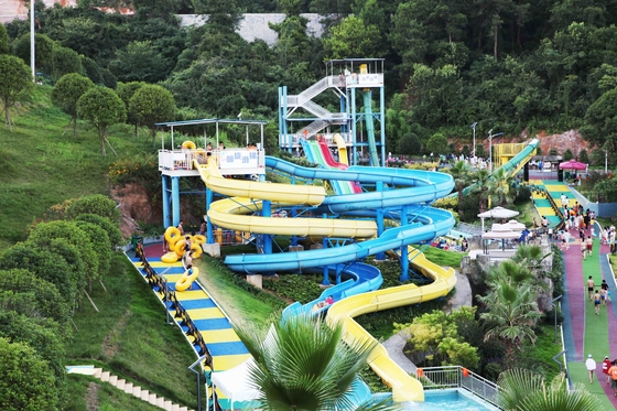 Funny Strong Visual Big Water Slides For Big Outdoor Resort Spiral Water Park