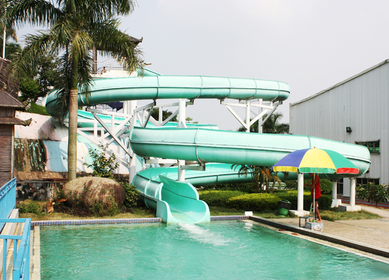 Outside Vison Huge Water Slides Custom Length And Platform Height HT-44