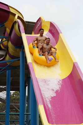 Giant Aqua Park Equipment Exciting Swimming Pool Fiberglass Waterslides
