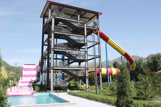 Giant Aqua Park Equipment Exciting Swwiming Pool Waterslides For Water Park