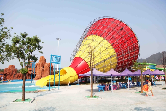 Adult Fiberglass Water Slides 16m Height 4 Persons / Time 42*60m Floor Space for Water Park