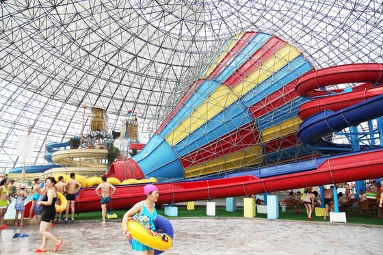 Adult Fiberglass Water Slides 16m Height 4 Persons / Time 42*60m Floor Space for Water Park