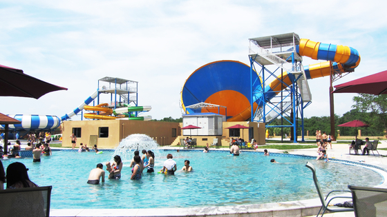 Customized Fiberglass Pool Slide / Super Tornado Water Slide 14.6m Platform Height