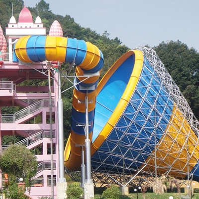 Large Fiberglass Water Slides 304 Stainless Steel Screw Funny Water Slide