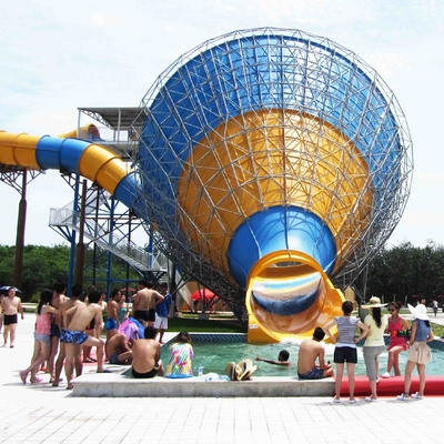 Large Fiberglass Water Slides 304 Stainless Steel Screw Funny Water Slide