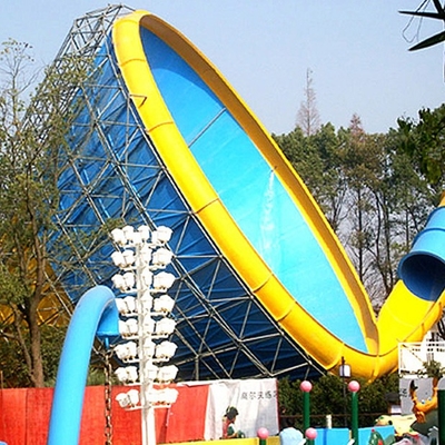 Large Fiberglass Water Slides 304 Stainless Steel Screw Funny Water Slide