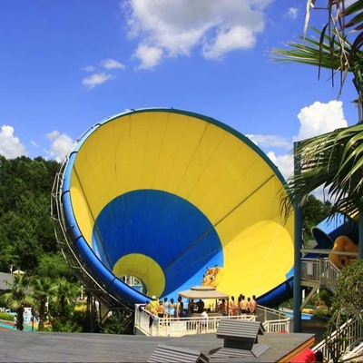 Fiberglass Pool Slide Super Tornado Water Slide 14.6m Platform Height