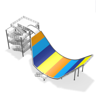 Swing Aqua Park Equipment Fiberglass Slide For Outdoor Water Amusement Park