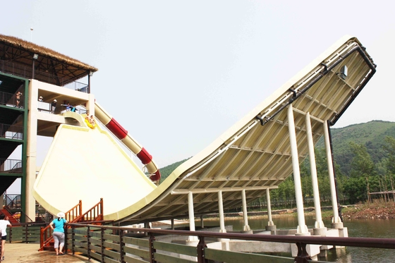 304 Stainless Steel Amusement Park Water Slide , Dangerous Water Slides 2 Persons / Time