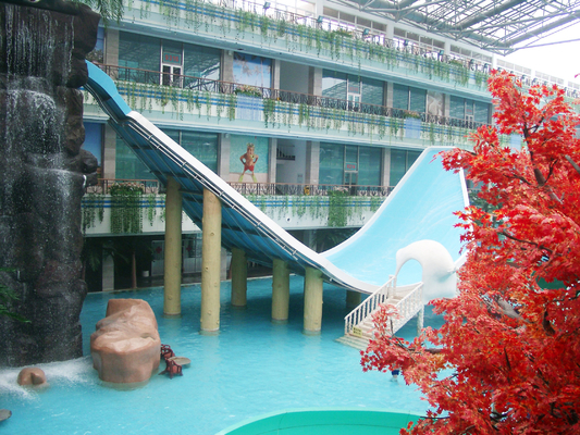 Funny Fiberglass Water Slides Aqua Park Equipment Customized 1 Year Warranty