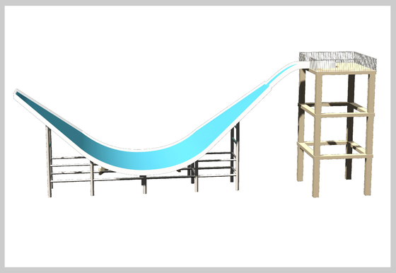 Large Aqua Park Equipment Fast Water Slide For Double Interactive Water Fun