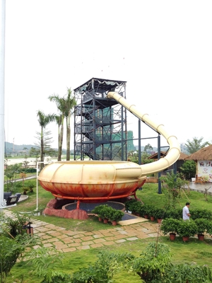 Adult Long Custom Water Slides , Space Bowl Water Slides 180riders/H Capacity