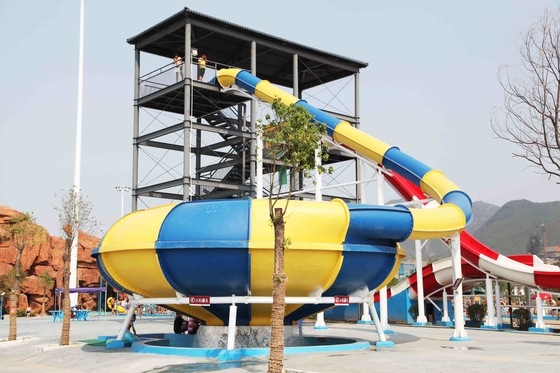 Resort Aqua Park Equipment giant fiberglass slide / Space Bowl Water Slide