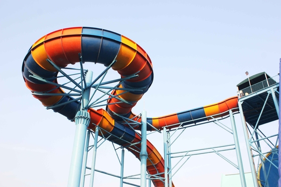 Galvanized Carbon Steel Aqua Slides for Waterpark Project , Pool Water Slide