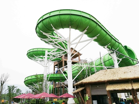 Customized Outside Water Theme Parks Galvanized Carbon Steel For Adult / New Style Water Slide