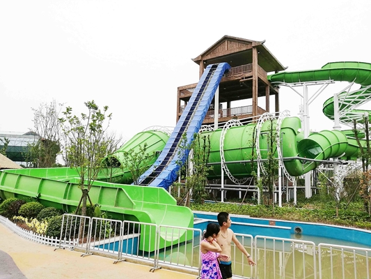 Customized Outside Water Theme Parks Galvanized Carbon Steel For Adult / New Style Water Slide