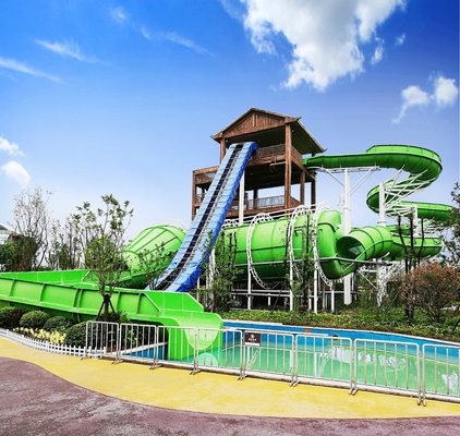 Customized Outside Water Theme Parks Galvanized Carbon Steel For Adult / New Style Water Slide