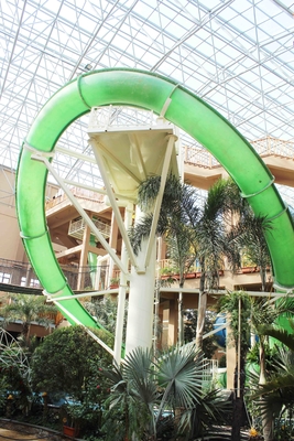 Exciting Aqua LoopBody Slide Aqua Park Fiberglass Water Slides , Platform Height 16m