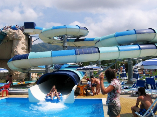 large Aqua Play Water Park equipment Kids' Water Slides with Ashland / DSM Gel coat