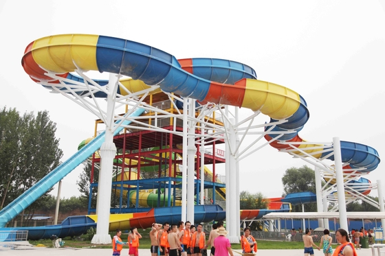 large Aqua Play Water Park equipment Kids' Water Slides with Ashland / DSM Gel coat