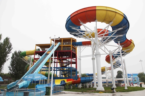 Durable Fiberglass Water Slide For Family Interacetive Water Fun In Aqua Park