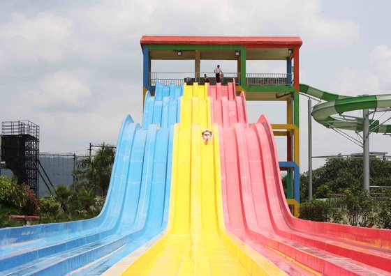 Adult Water Plastic Fiberglass Water Slide 120 m³ / h for Adventure Water Parks